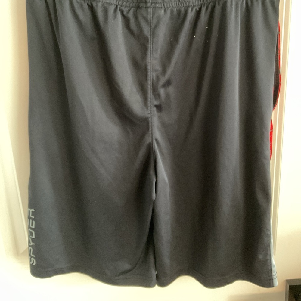 Spyder - Elastic Waist Athletic Shorts - Red and Black - Boys Size XL - Picture 5 of 10